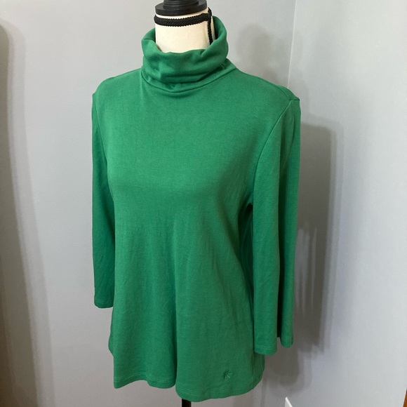 Isaac Mizrahi Kelly Green Turtleneck - Picture 2 of 8